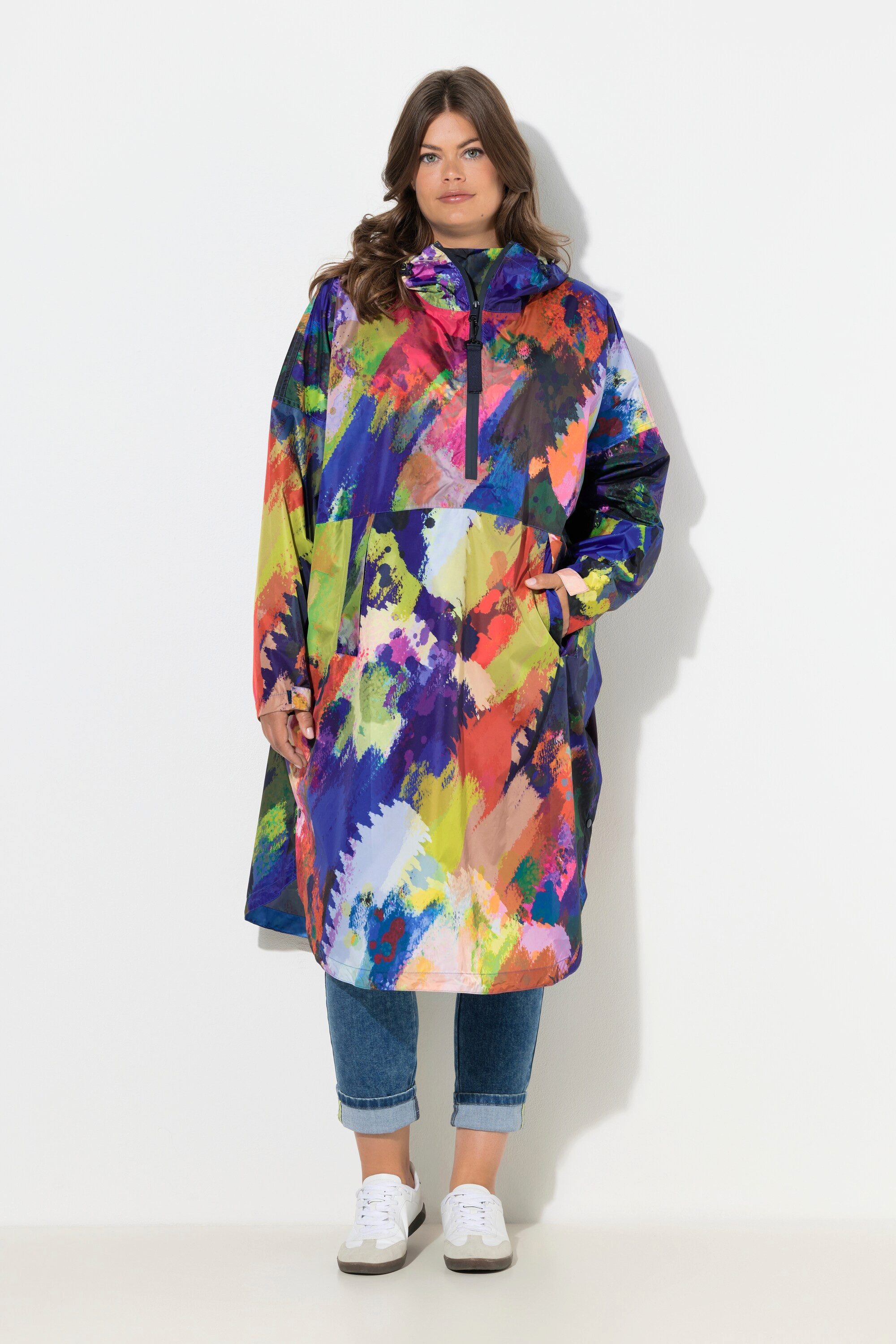 Laurasøn Funktionsjacke Funktions-Regencape Unisex Print Kapuze