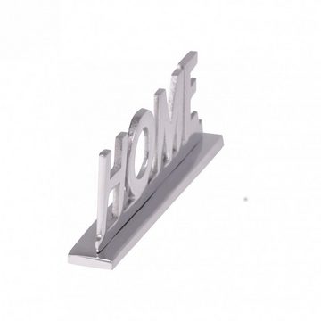 Wohnling Deko-Buchstaben WL1.930 (Home Deko Schriftzug Design Wohnzimmer Dekoration), Wohndeko für Esstisch Silber 22 cm, Aluminium Alu
