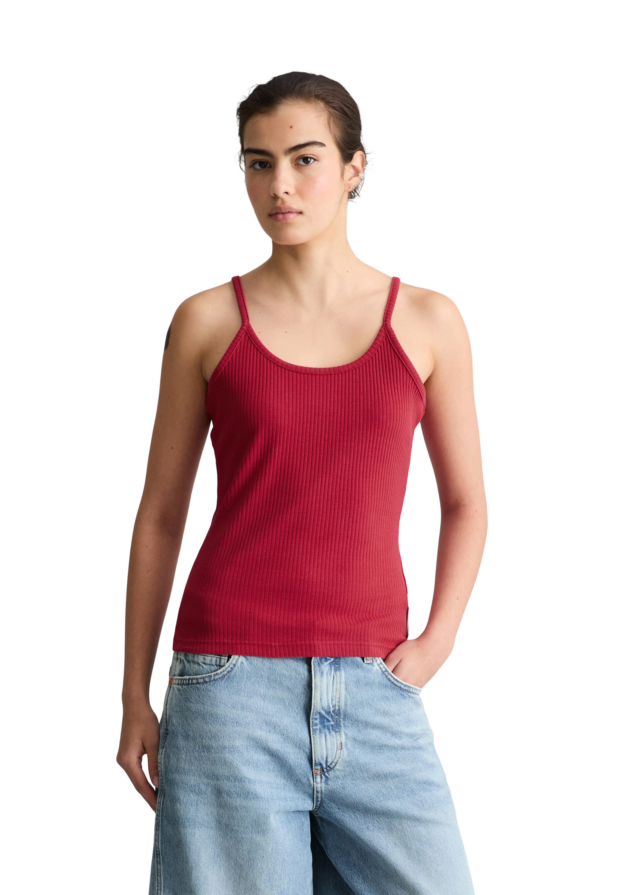 T-Shirt aus Rippjersey