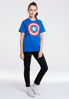 LOGOSHIRT T-Shirt Marvel Comics mit Captain America-Logo