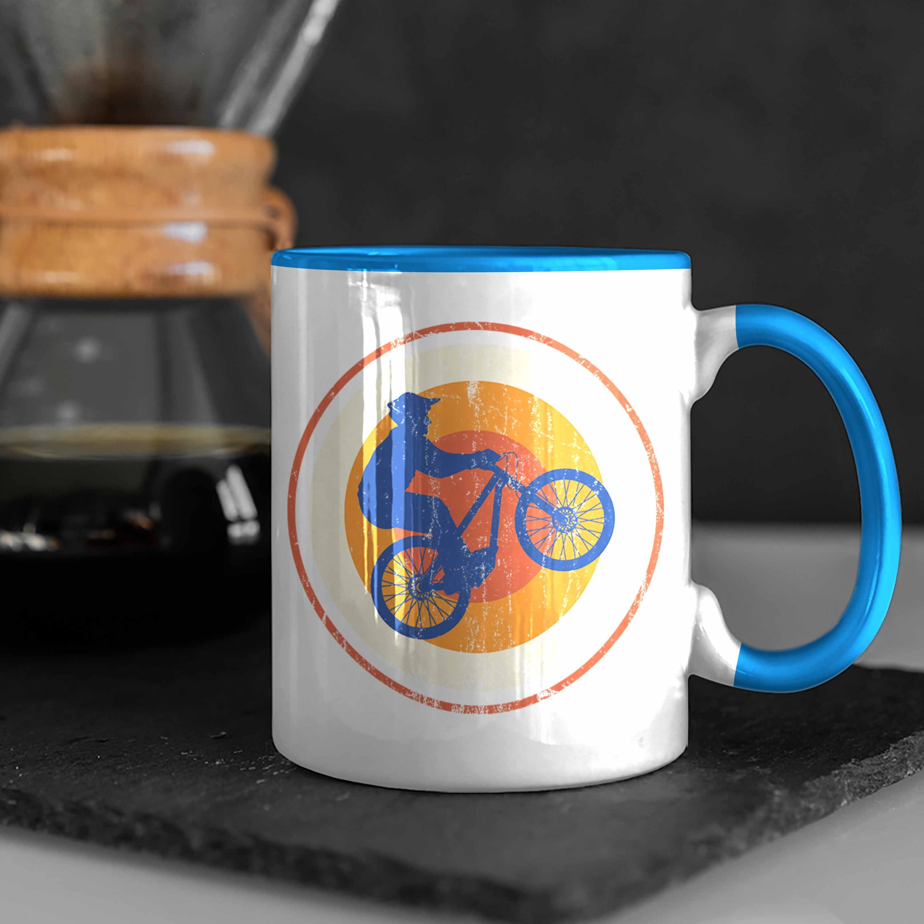 Männer MTB Accessories Geschenkidee Mountainbiker Tasse Tasse Geschenk Trendation Grafik ler Blau Trendation Kinder Kaffeetasse - Moutainbike