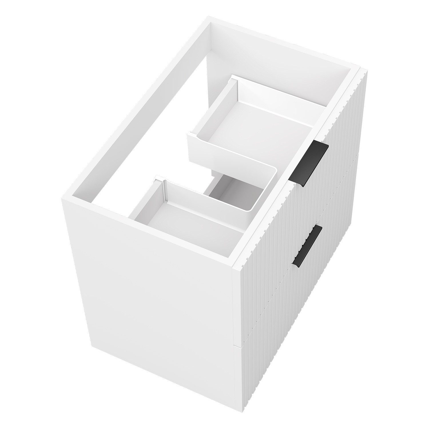 duschspa Waschtisch Waschbecken mit Unterschrank Badmöbel Set Hängeschrank, mit Griffe, 60/80/100cm