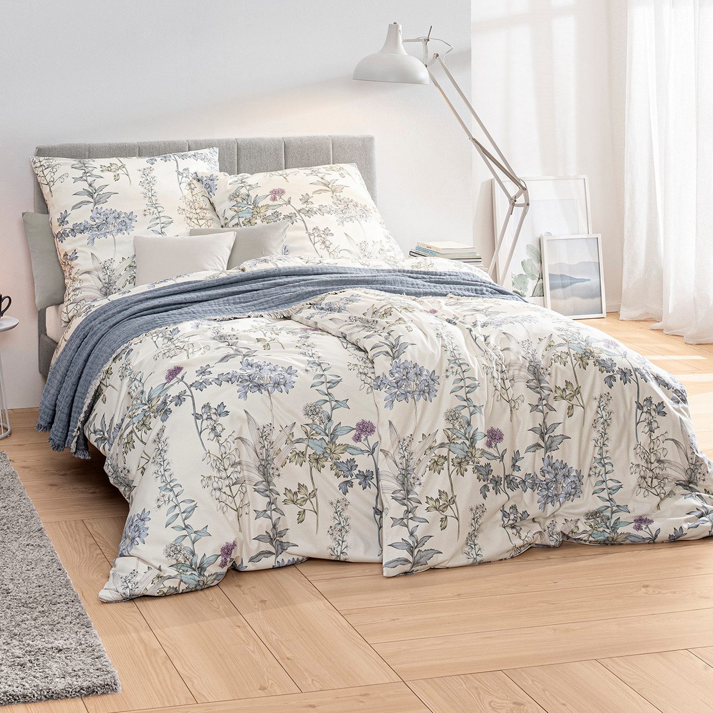 Estella Bettwäsche Estella Interlock Jersey Bettwäsche Alisa 6958-630 bleu 135x200, Interlock Jersey, 2 teilig