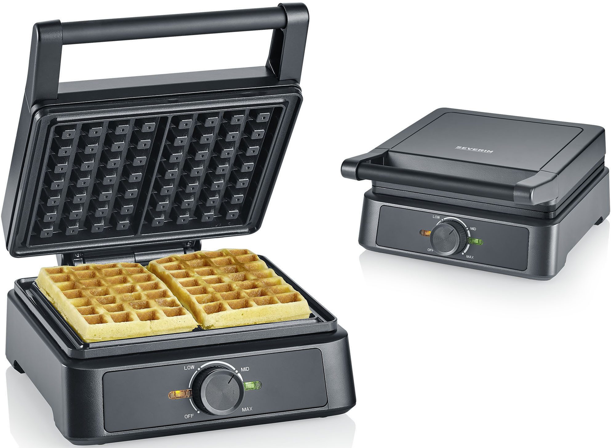 Severin Waffeleisen WA 2125, 1600 W, Belgisches Waffeleisen