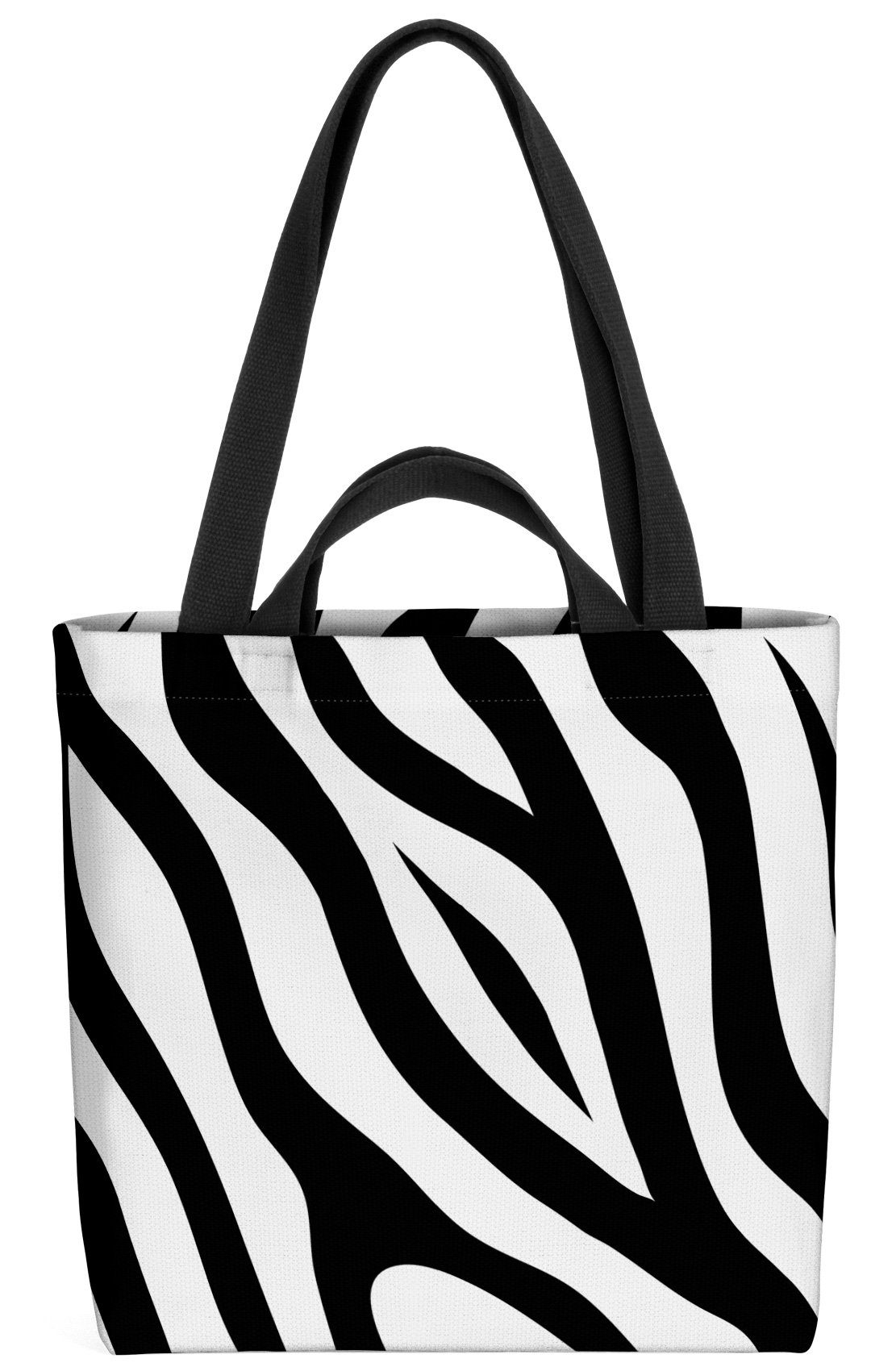 VOID Henkeltasche (1-tlg), Zebramuster gestreift Zebra-Fell gemustert Schwarz Weiss Muster Afrika