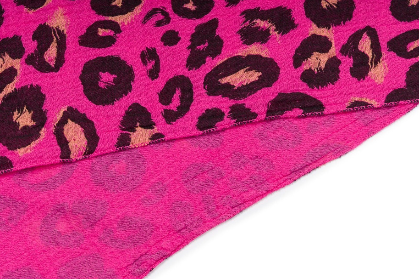 Leoparden (1-St), styleBREAKER Pink Print Dreiecktuch Dreieckstuch, Musselin