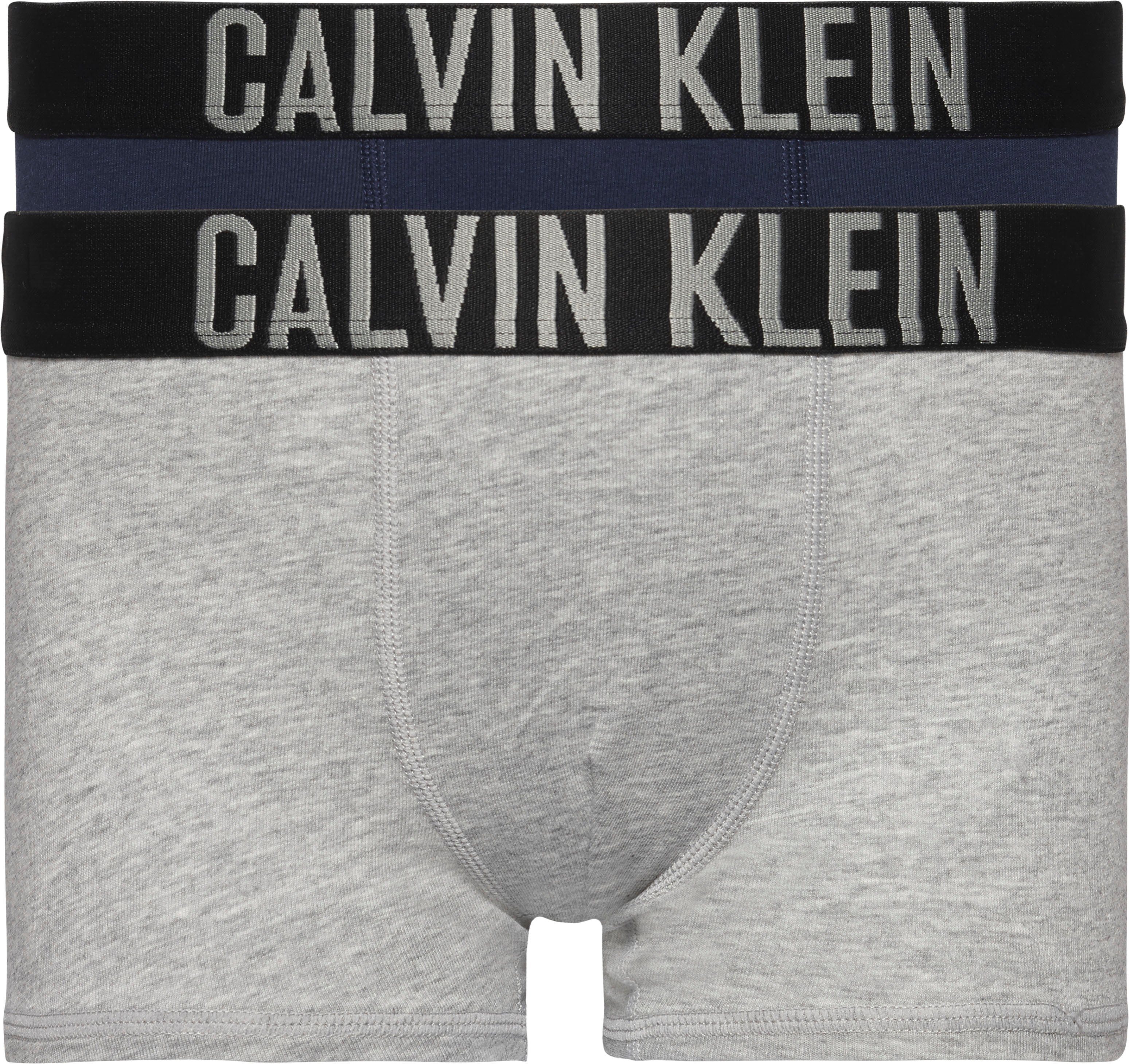 grau-meliert, MiniMe Power navy Junior (2-St) Trunk Calvin Kinder Kids Underwear Klein Intenese