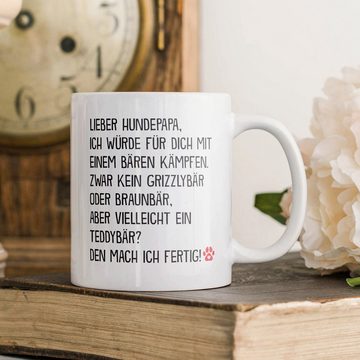 22Feels Tasse Bester Hundepapa Herrchen Geschenk Hundeliebe Welpe Kaffeetasse Hund, Keramik, Made in Germany, Spülmaschinenfest