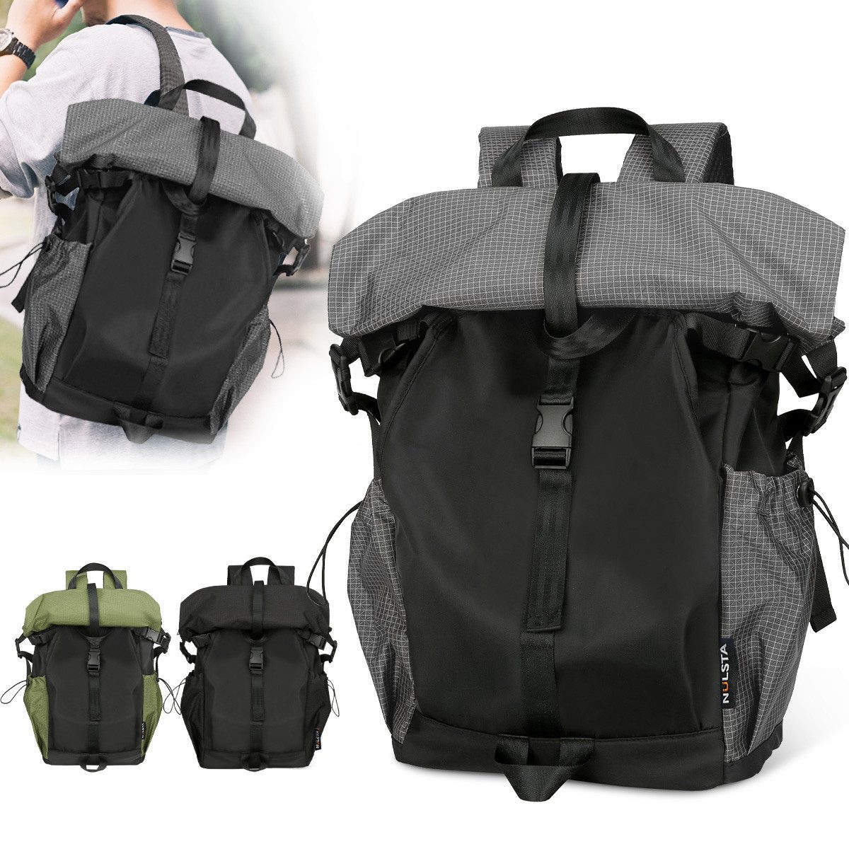 NULSTA Reiserucksack Hochwertiger Leichter Rolltop Rucksack günstig online kaufen