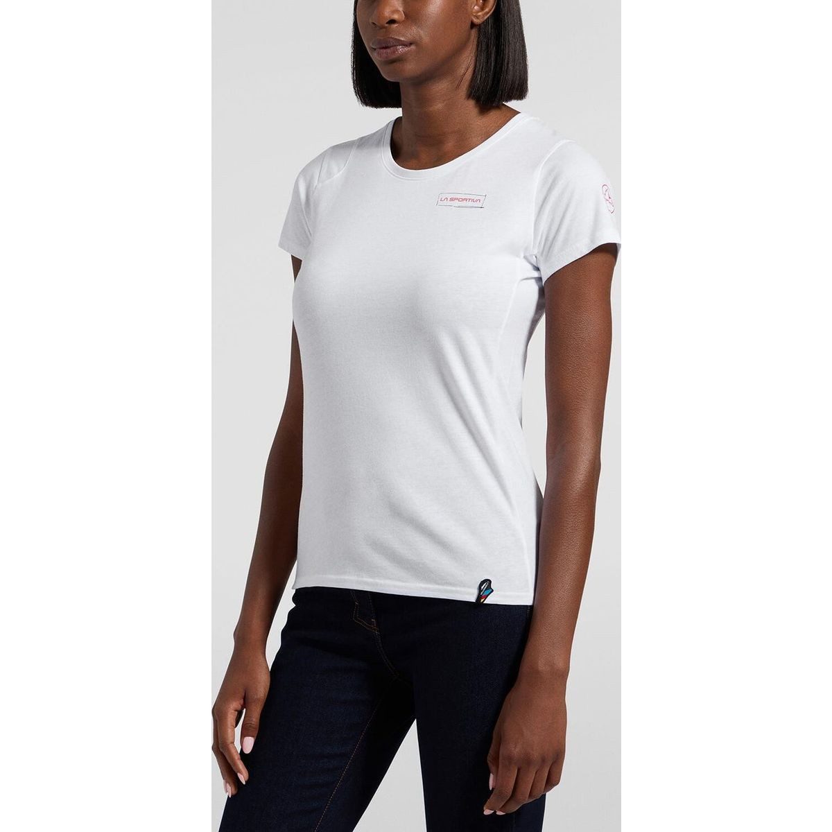 La Sportiva Kurzarmshirt Mantra T-shirt Women Perfektes Kletter-T-Shirt für Damen aus Bio-Baumwolle, inspiriert vom