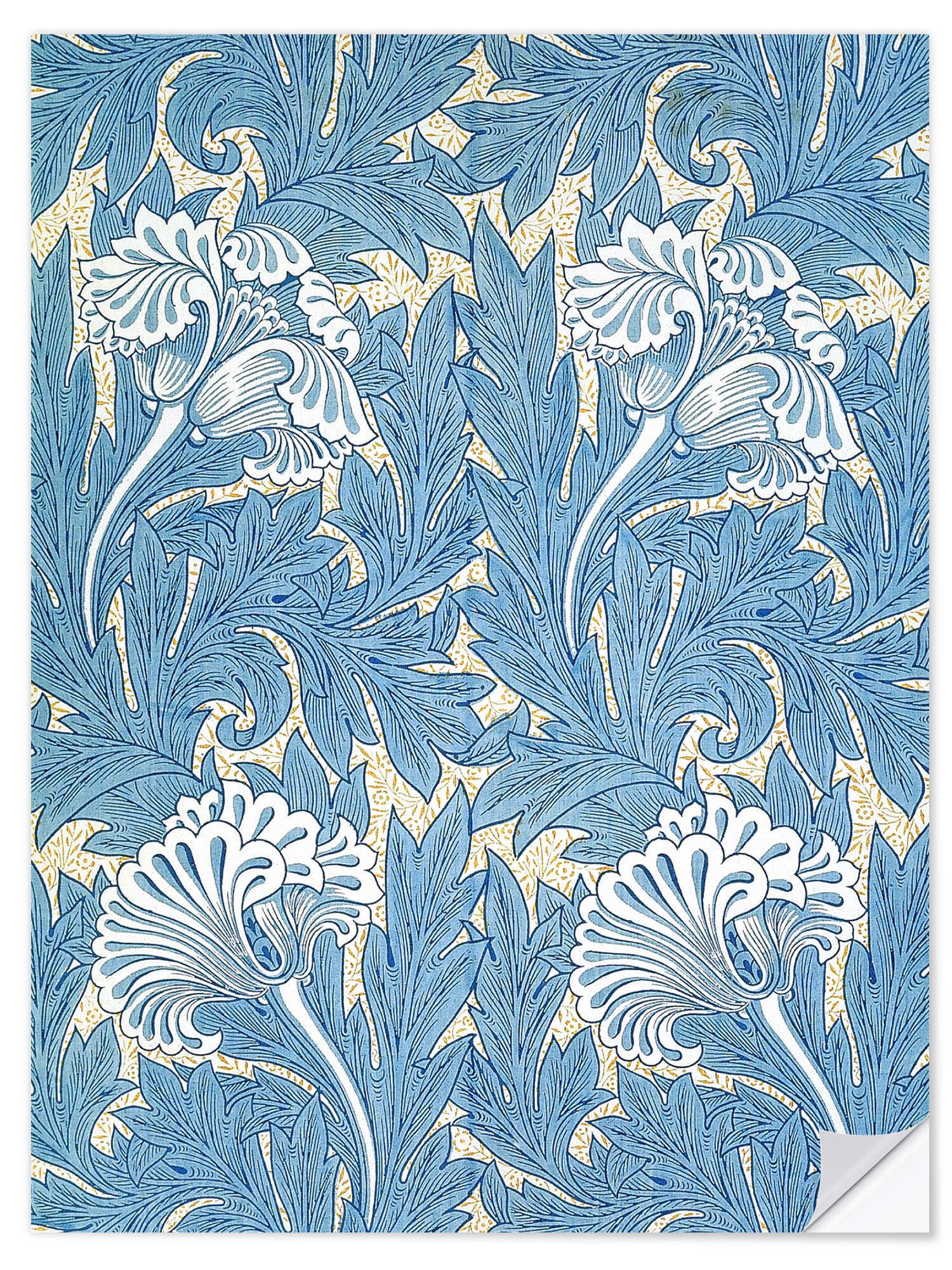 Posterlounge Wandfolie William Morris, Tulpen, Orientalisches Flair Grafikdesign