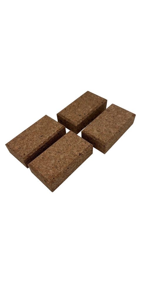 adena365 Schleifpapier Schleifklotz Set Naturkork, (Packung, 4 St., 4 Stück im Set), 110 × 60 × 30 mm
