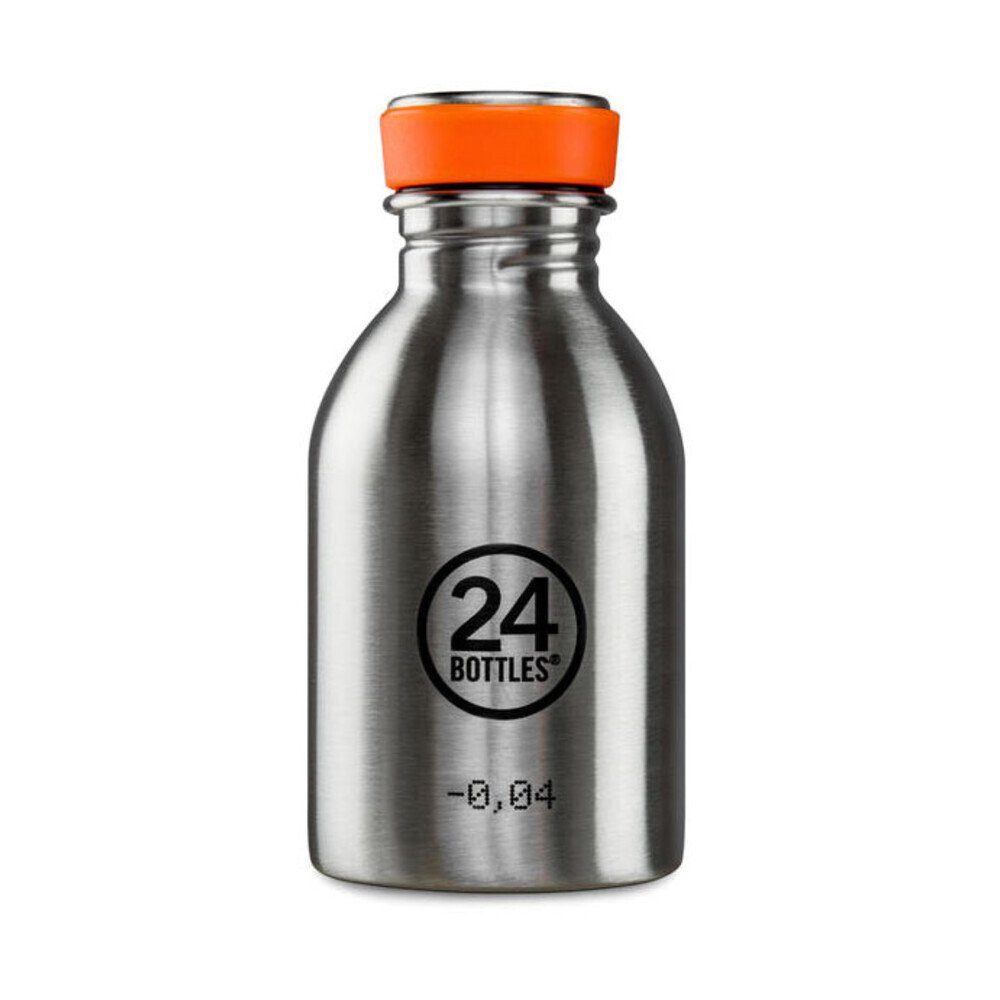 24 Bottles Trinkflasche Trinkflasche 0,25l Urban Bottle Edelstahl, Trinkflasche, 0,25 l, Edelstahl, silber