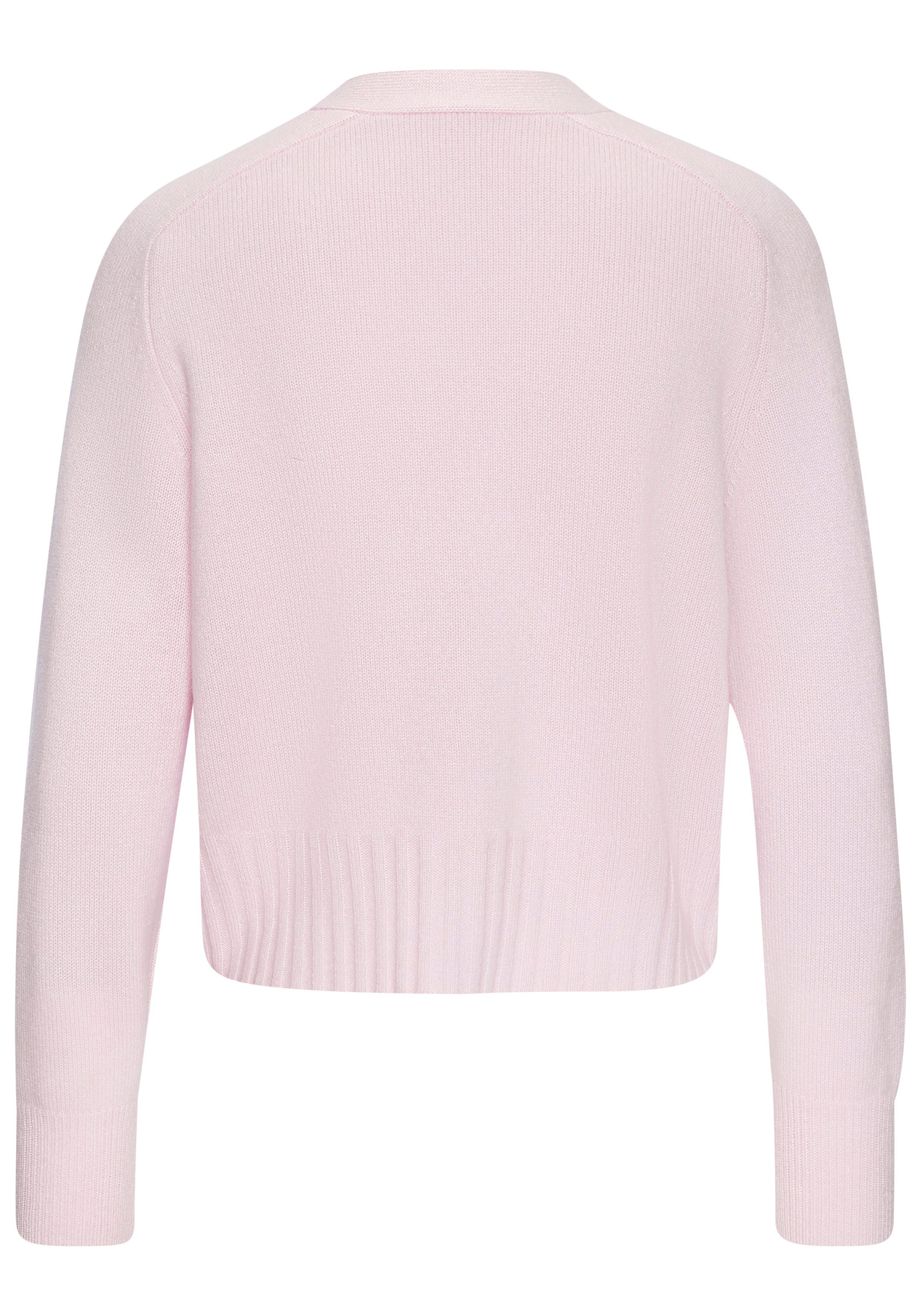 LASCANA Strickjacke, weiche Kaschmirstrickjacke mit V-Ausschnitt