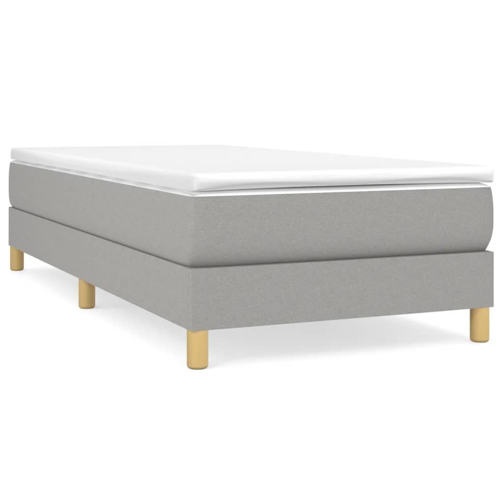 furnicato Bett Boxspringbettgestell Hellgrau 100x200 cm Stoff (1-tlg) günstig online kaufen