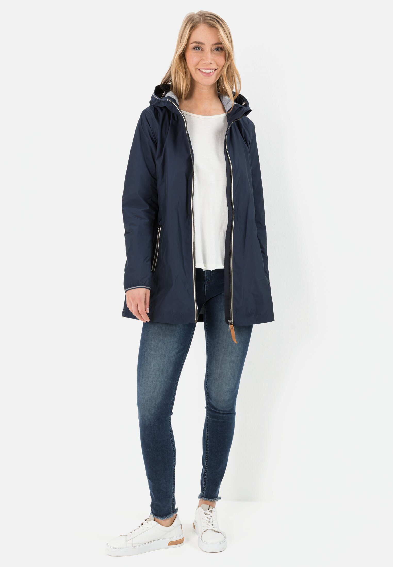 camel active Outdoorjacke Windbreaker aus recyceltem Polyester Langarm