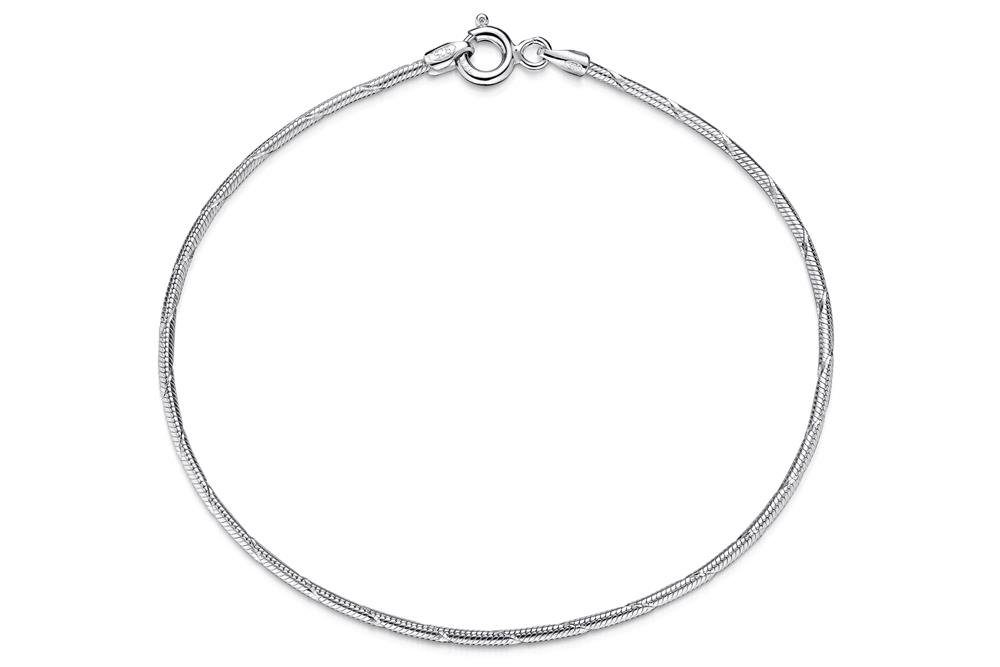 Silberkettenstore Silberarmband Schlangenkette Armband, geprägt 1,4mm günstig online kaufen