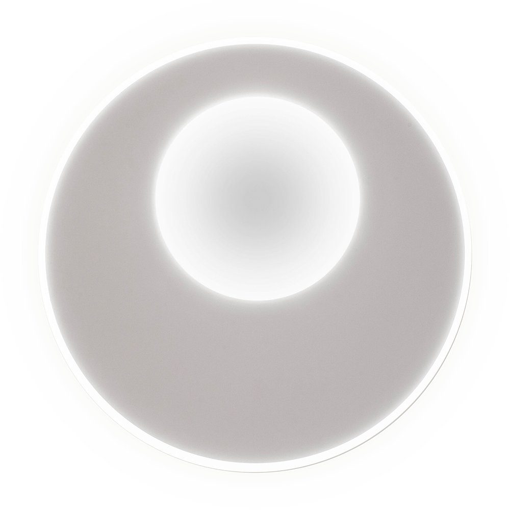 Mantra Deckenleuchte Krater Weiß runde Weiß LED-Deckenleuchte