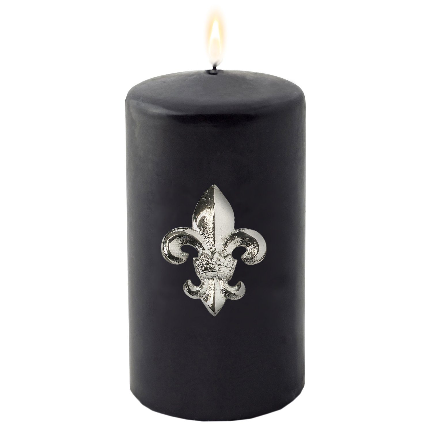 EDZARD Kerzenständer Kerzenstecker Lilie, Kerzenpin für Stumpenkerzen, Deko-Stecker, Kerzenbrosche, vernickelt