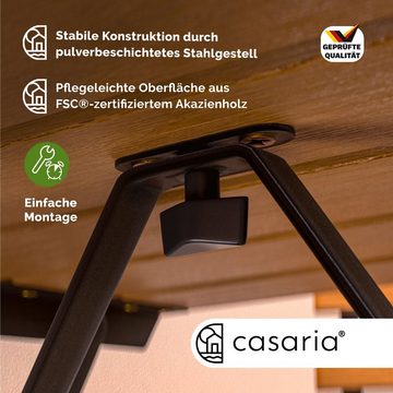 Casaria Bistrotisch, Balkon 2 Personen Vollmontiert FSC®-zertifiziert Wetterfest Holz