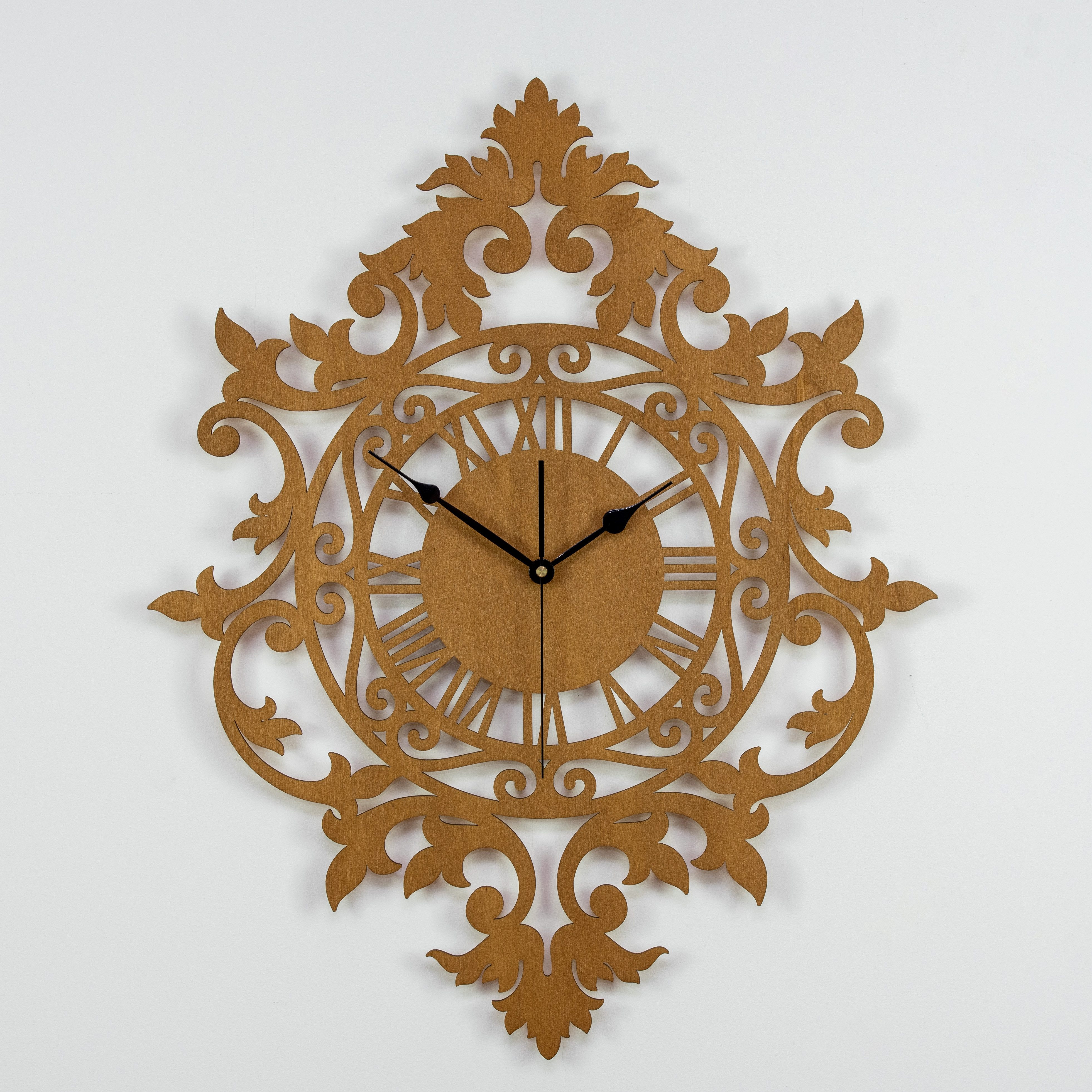 ORNAMENTI Wanduhr Grosse, Rustikal,skandinavisch, VINTAGE, retro, hingucker, 50 x 62 cm (Handmade, ohne Ticken, Wanddeko, Holzdeko)