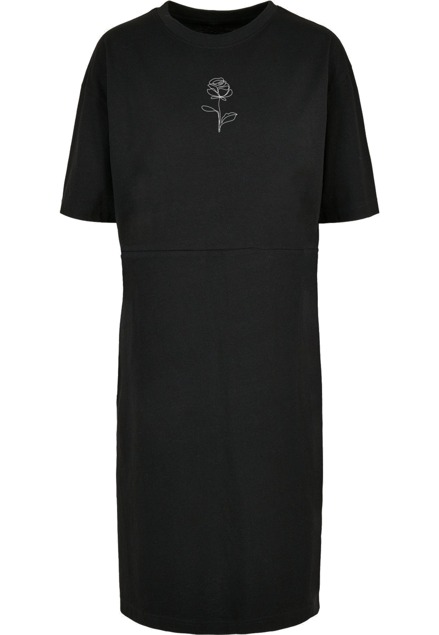 Merchcode Shirtkleid Merchcode Damen Ladies Rose Oversized Slit Tee Dress (1-tlg)