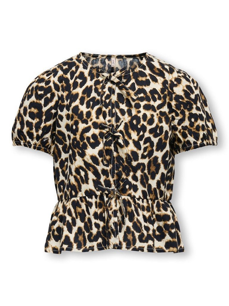 KIDS ONLY Kurzarmbluse KOGCLARA LIFE S/S BOW SHIRT WVN (1-tlg) Schleifen