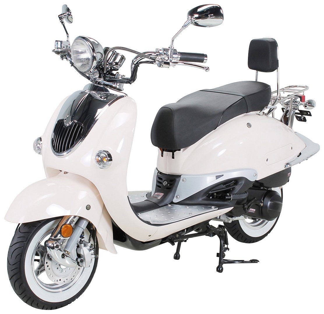 ACTIONBIKES MOTORS Motorroller »Retro ZN125TH«, 125 ccm, Euro 4, weiß