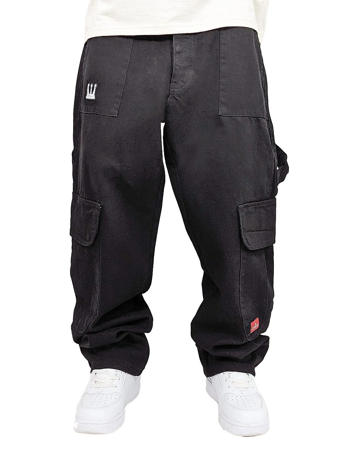 DADA Supreme Regular-fit-Jeans Baggy Cargo Denim mit Taschen Worker Style C günstig online kaufen