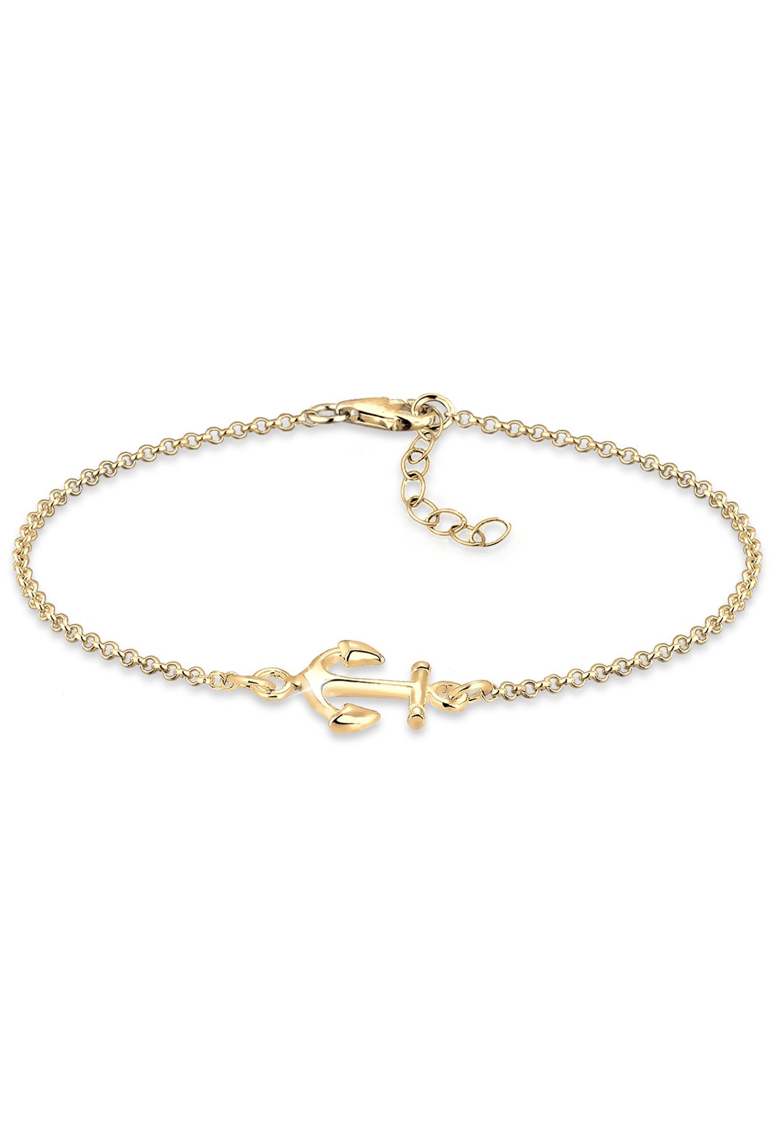 925 Symbol Silber, Elli Gold Anker Armband Maritim Anker Trend Segler