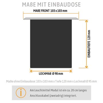 SSC-LUXon LED Gartenstrahler LED Bodenstrahler JADINA schwenkbar, flach & quadratisch IP67