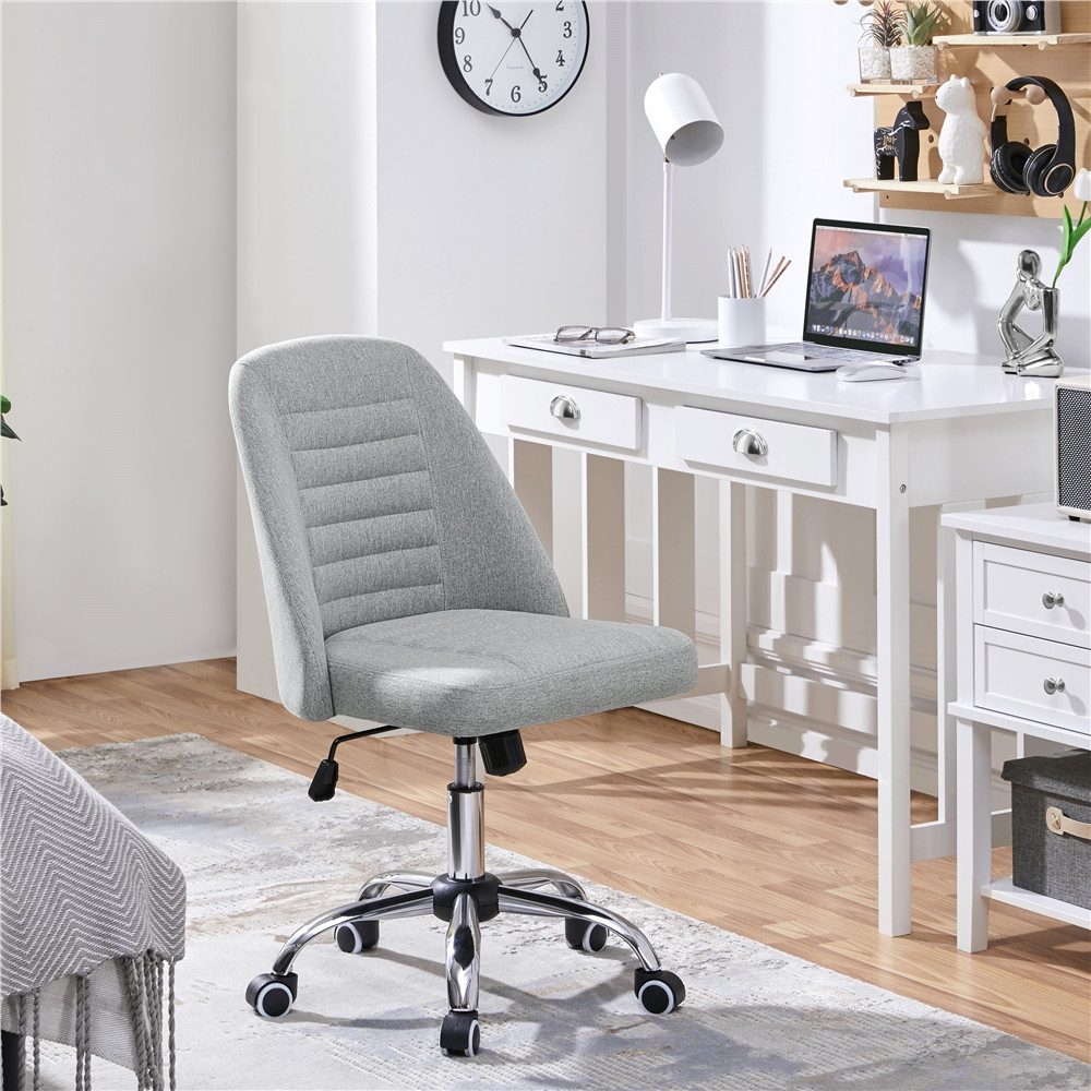Yaheetech Bürostuhl, Schreibtischstuhl Gepolstert Polyester Drehstuhl günstig online kaufen