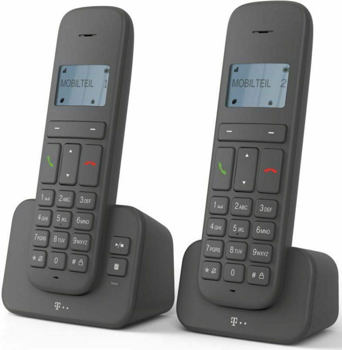 Telekom Sinus CA 37 duo schnurloses Telefon mit Anrufbeantworter Schnurloses DECT-Telefon