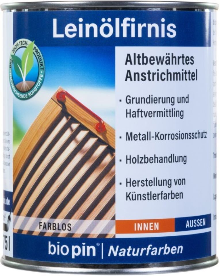 Leinölfirnis, Naturprodukt Pin Bio Biopin Holzöl