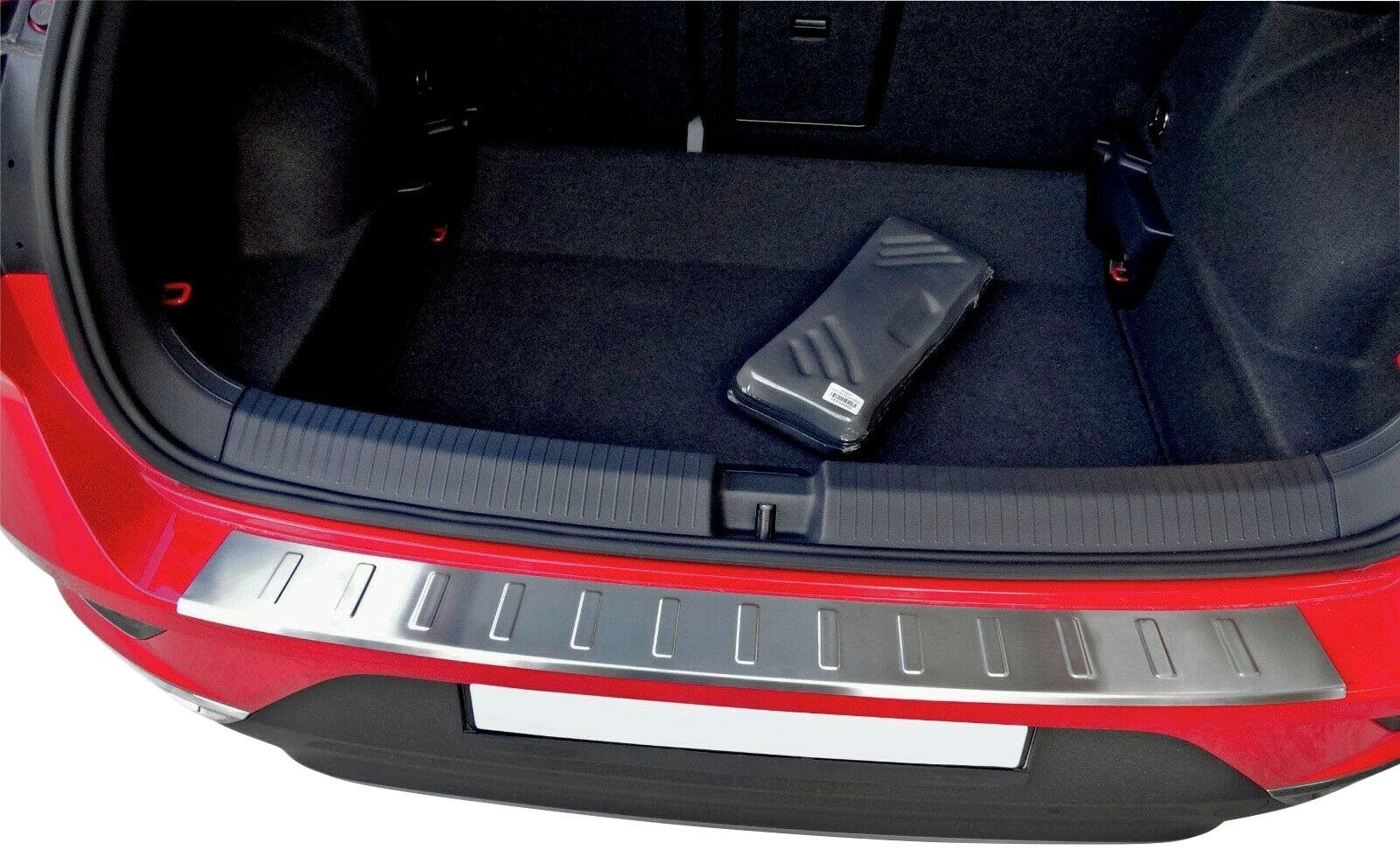 Ladekantenschutz mit Abkantung Edelstahl schwarz hochglanz passend für VW T- ROC