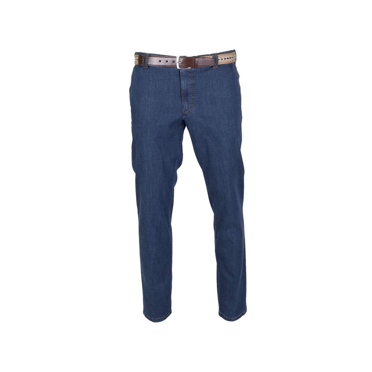 blau MEYER 5-Pocket-Jeans (1-tlg)