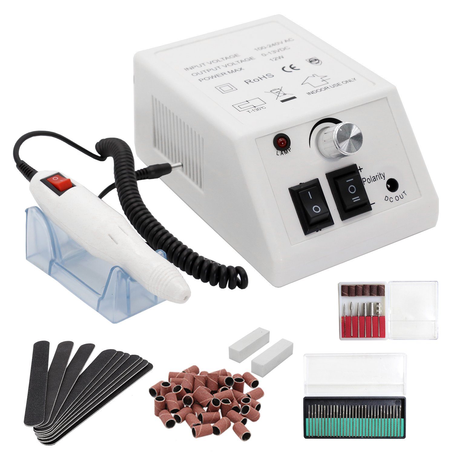 Clanmacy Maniküre-Pediküre-Set Elektrische Nagelfräser Pediküre Nagelfeile Fußpflegegerät Maniküre