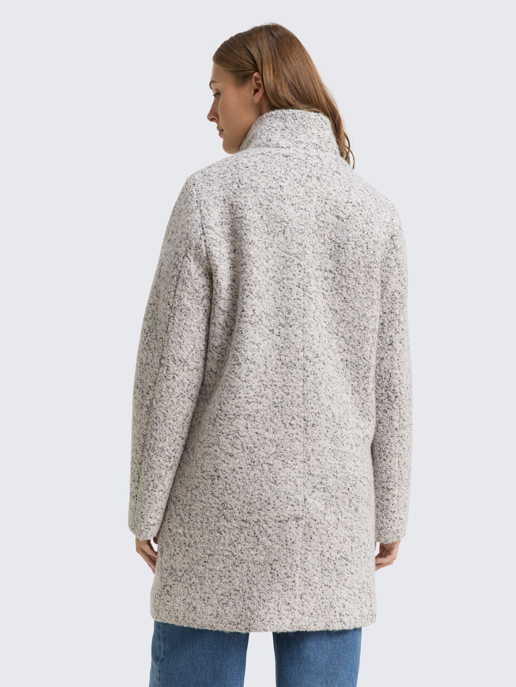 TOM TAILOR Denim Kurzmantel Jacken Bouclé Wollmantel mit Stehkragen