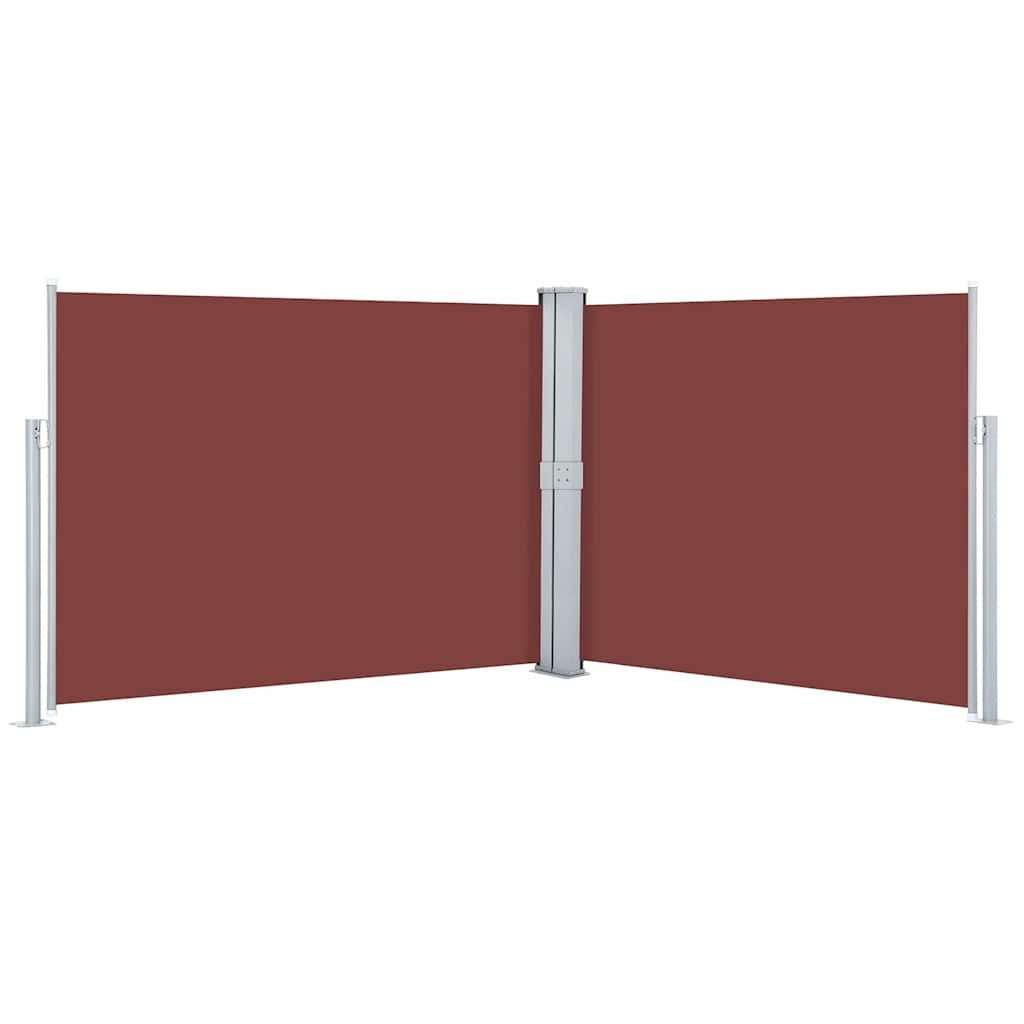 vidaXL Seitenmarkise Ausziehbare Seitenmarkise Braun 140 x 1000 cm (1-St)