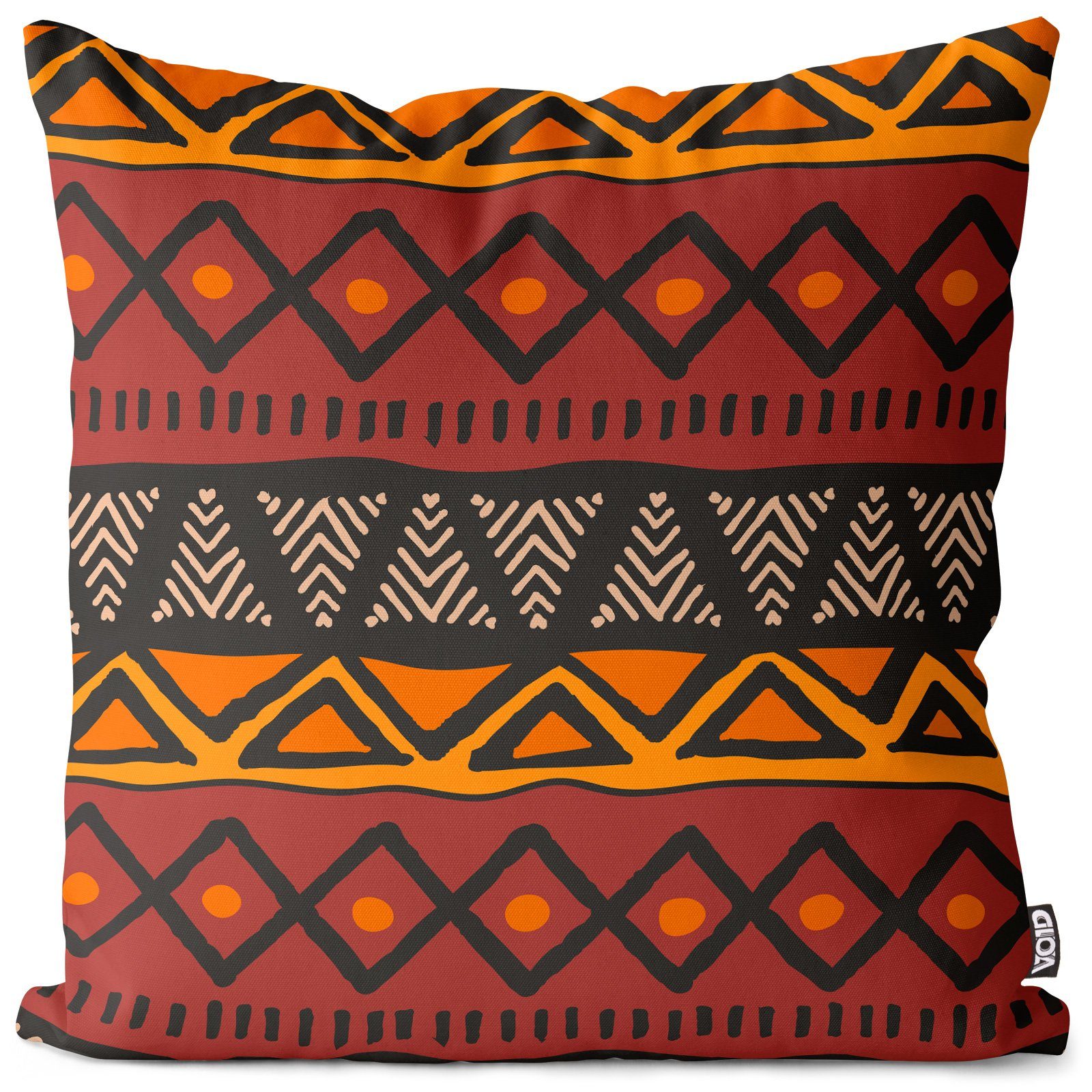 Linie natürlich VOID India global (1 geometrisch muster textur minimal Sofa-Kissen volk Ost afrikanisch Stück), tribal welt ethnisch Dreieck abstrakt Kissenbezug, ornament
