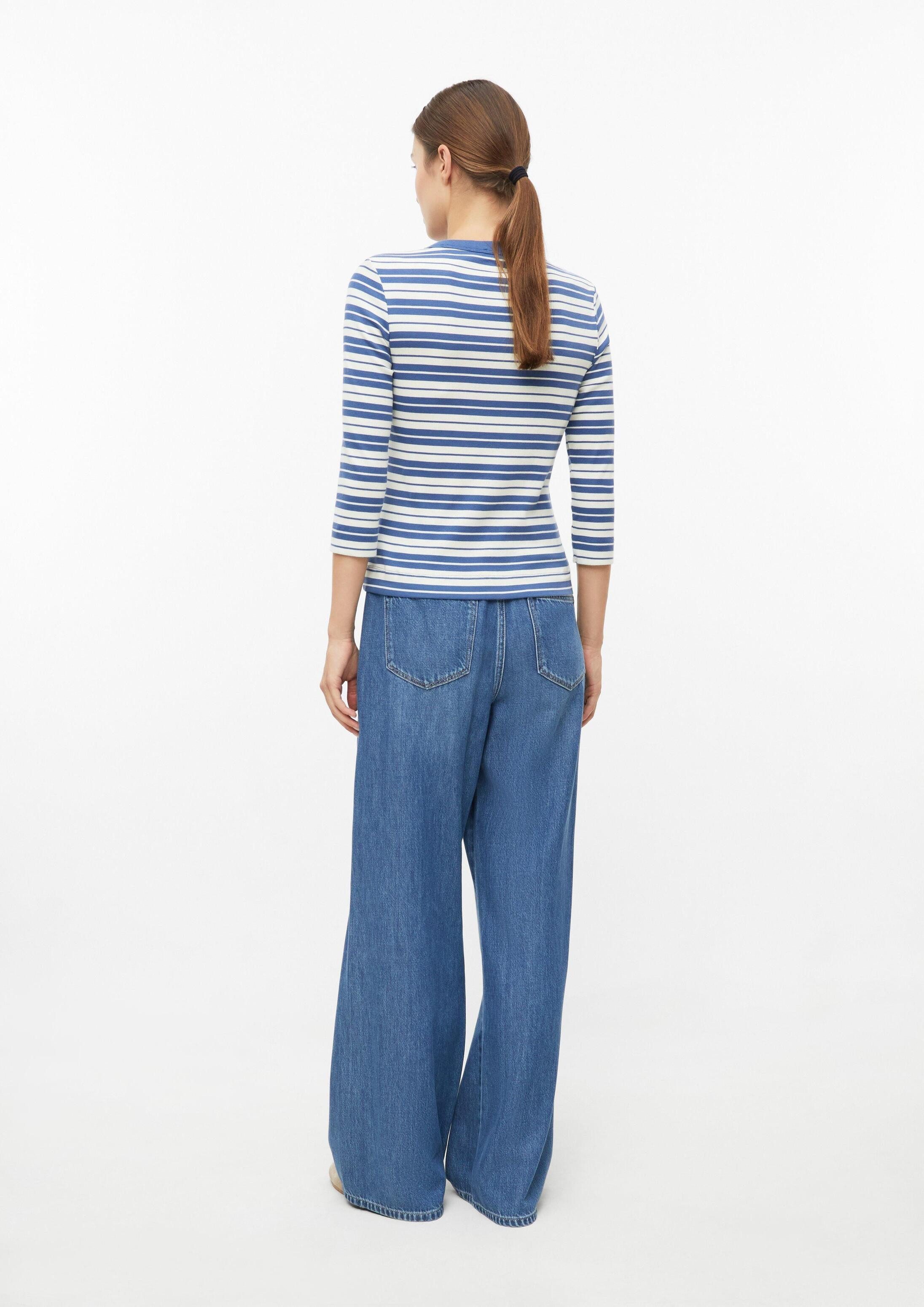 s.Oliver 3/4-Arm-Shirt T-Shirt 3/4-Arm-Rippshirt im Slim Fit
