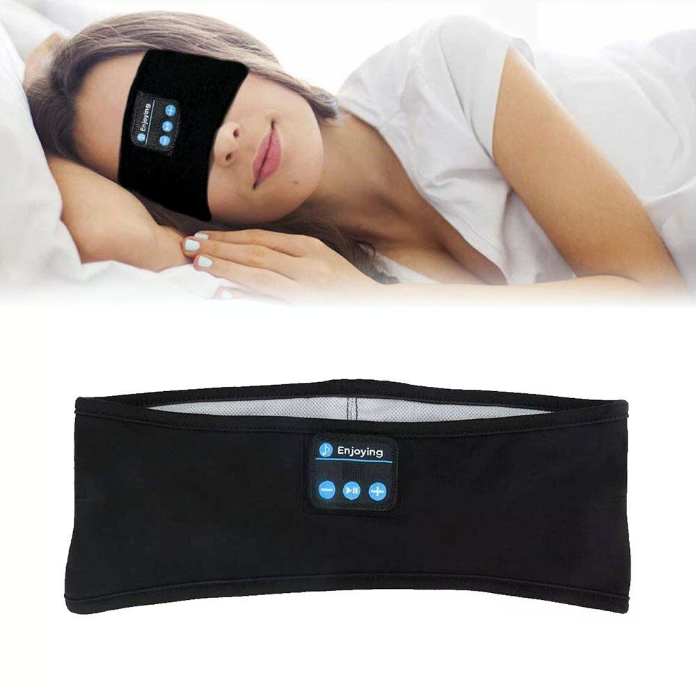 Stelby Bluetooth Schlafmaske mit Kopfhörern – Schlafband mit Musik Blau Bluetooth-Kopfhörer (Nein, Bluetooth, Bluetooth-Schlafkopfhörer-Stirnband, weich, waschb – Bild 5 von 5
