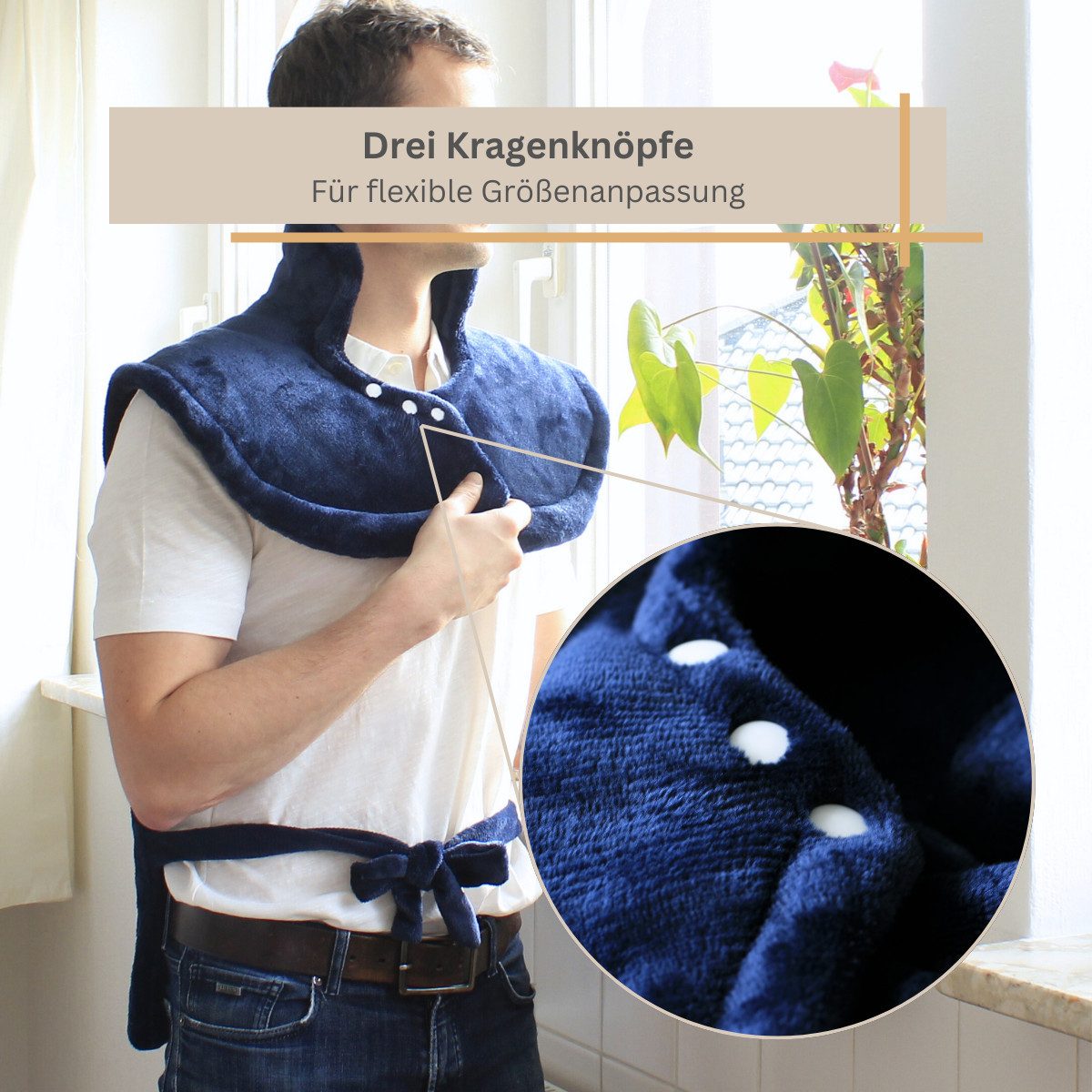 EVERY Heizkissen Elektrisches Wärmekissen Heizdecke für Schulter Rücken Nacken 60x100cm, 10 Temperaturstufen, 4 Timereinstellungen, Kuscheliges Material