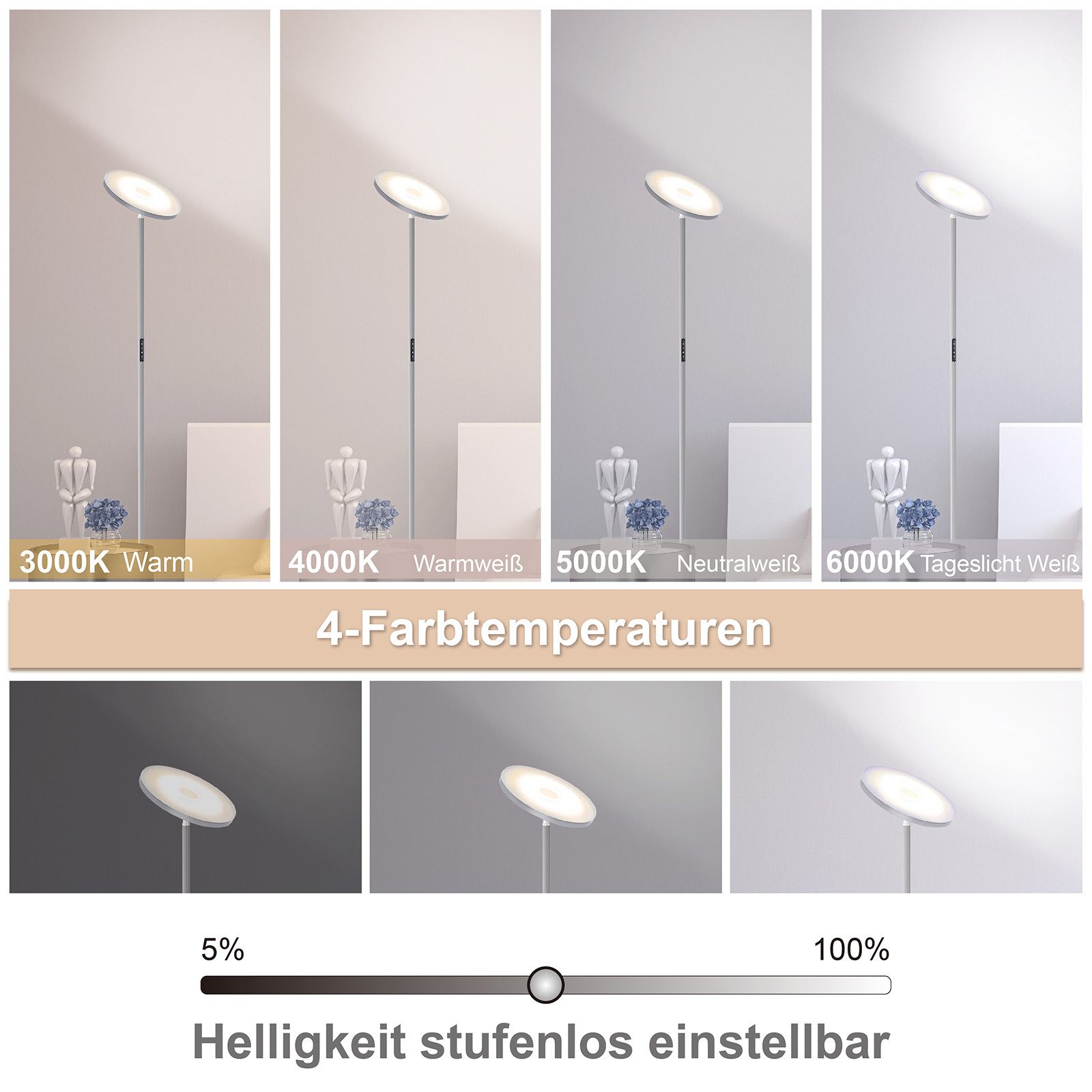 ANTEN LED Stehlampe Dimmbar LED Standleuchte günstig online kaufen
