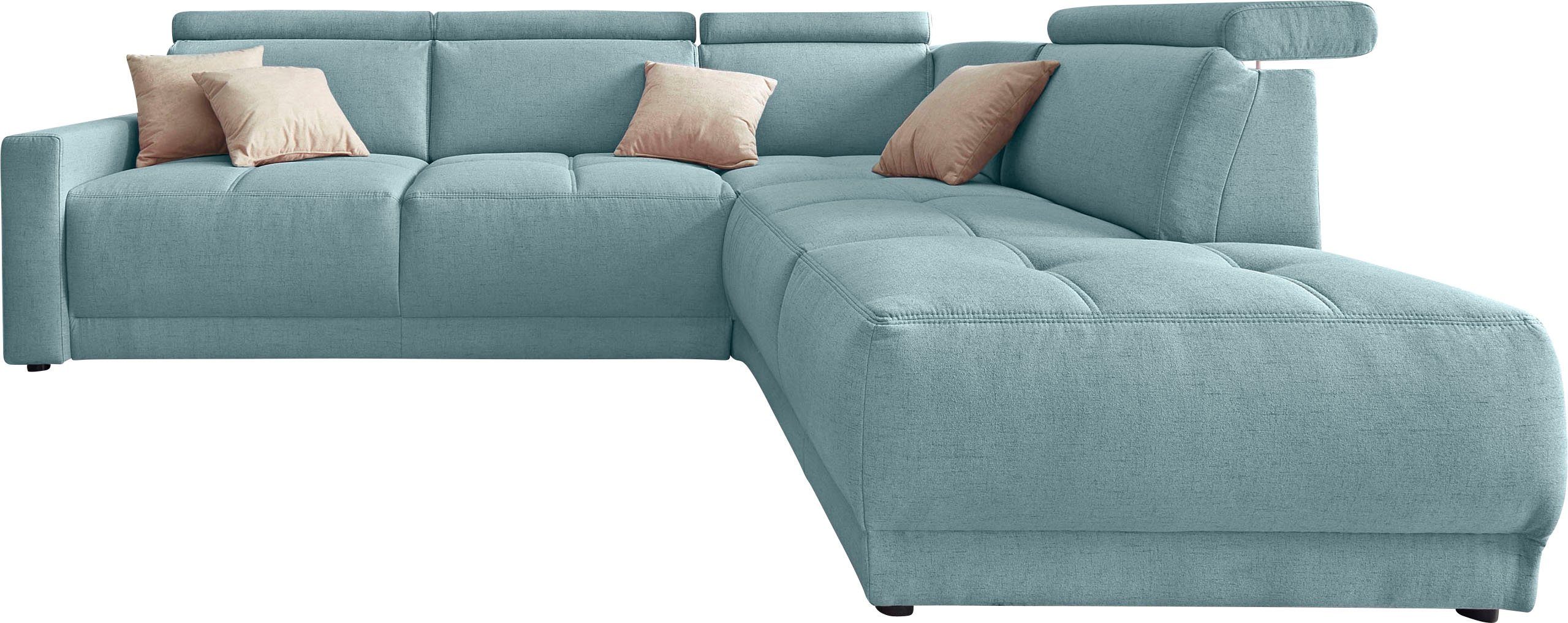 DOMO collection Ecksofa Ava, moderne Sitzheftung günstig online kaufen