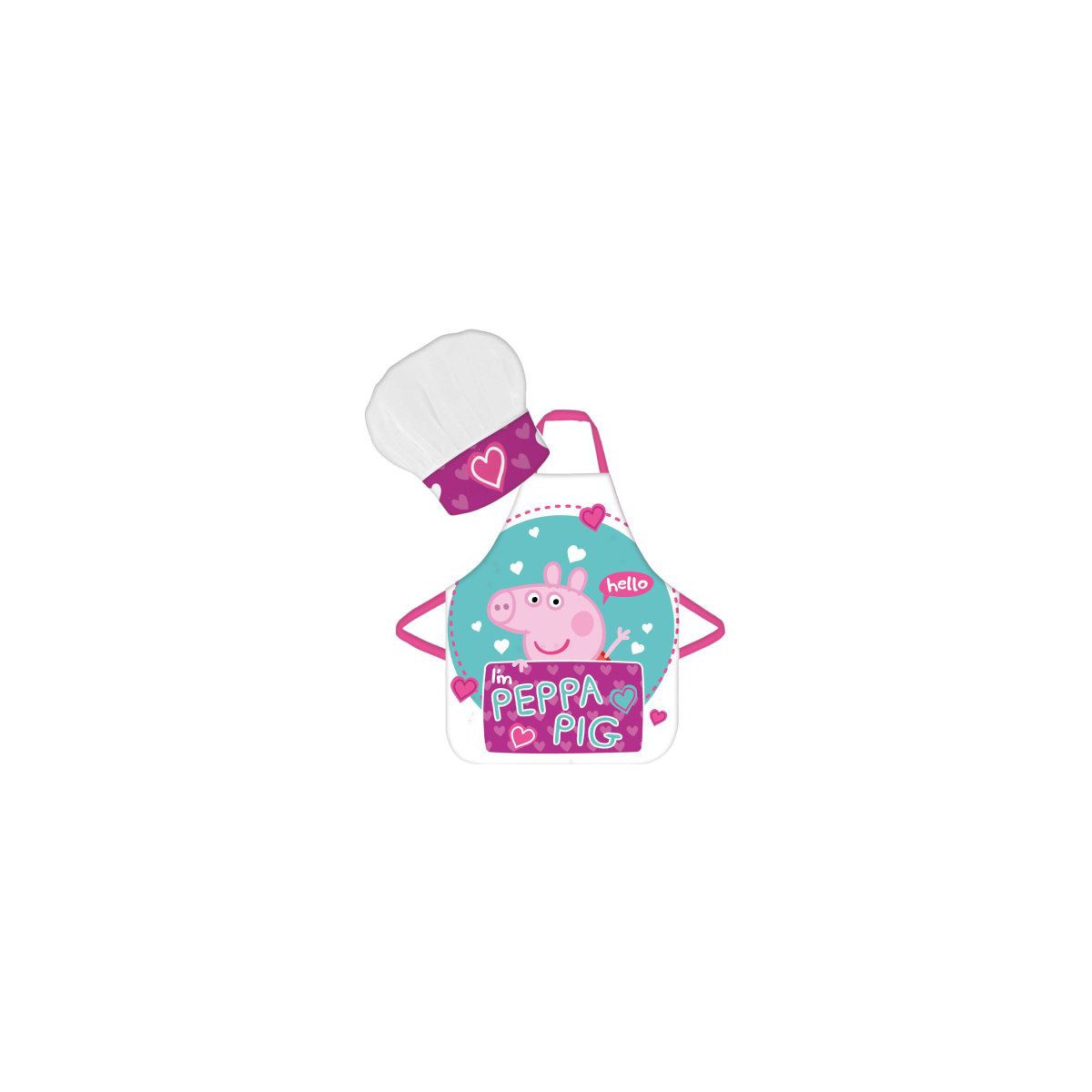 Peppa Pig Kochschürze Herzen Unisex Kinder, (2-tlg)