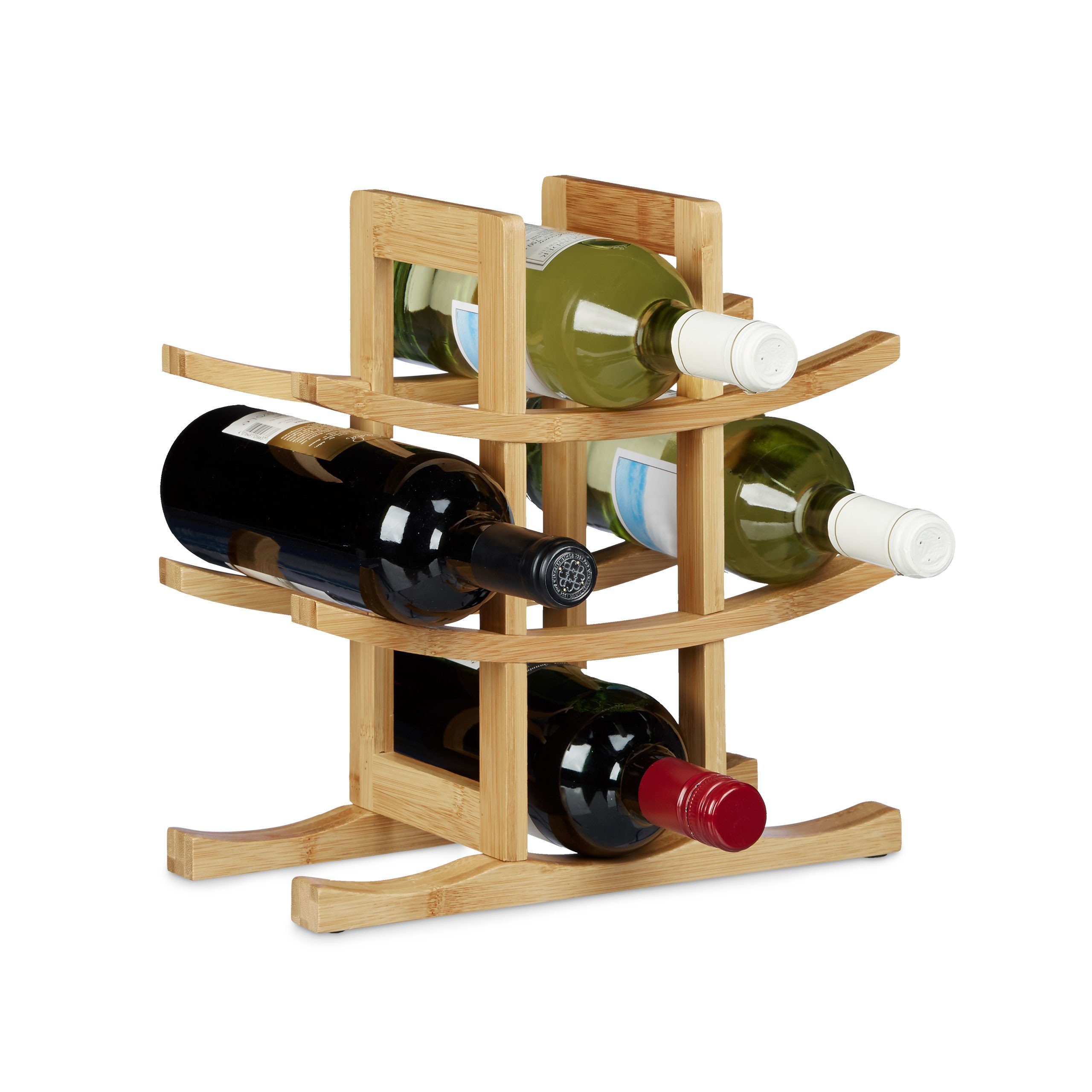 relaxdays Weinregal Bambus 9 Flasche günstig online kaufen