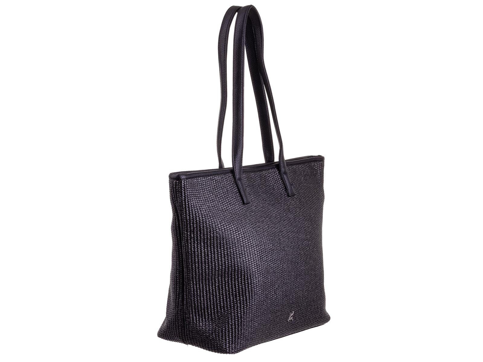 Stroh-Look black Handtasche XL Handtasche Joyce Prato Shopper LM (1-tlg),