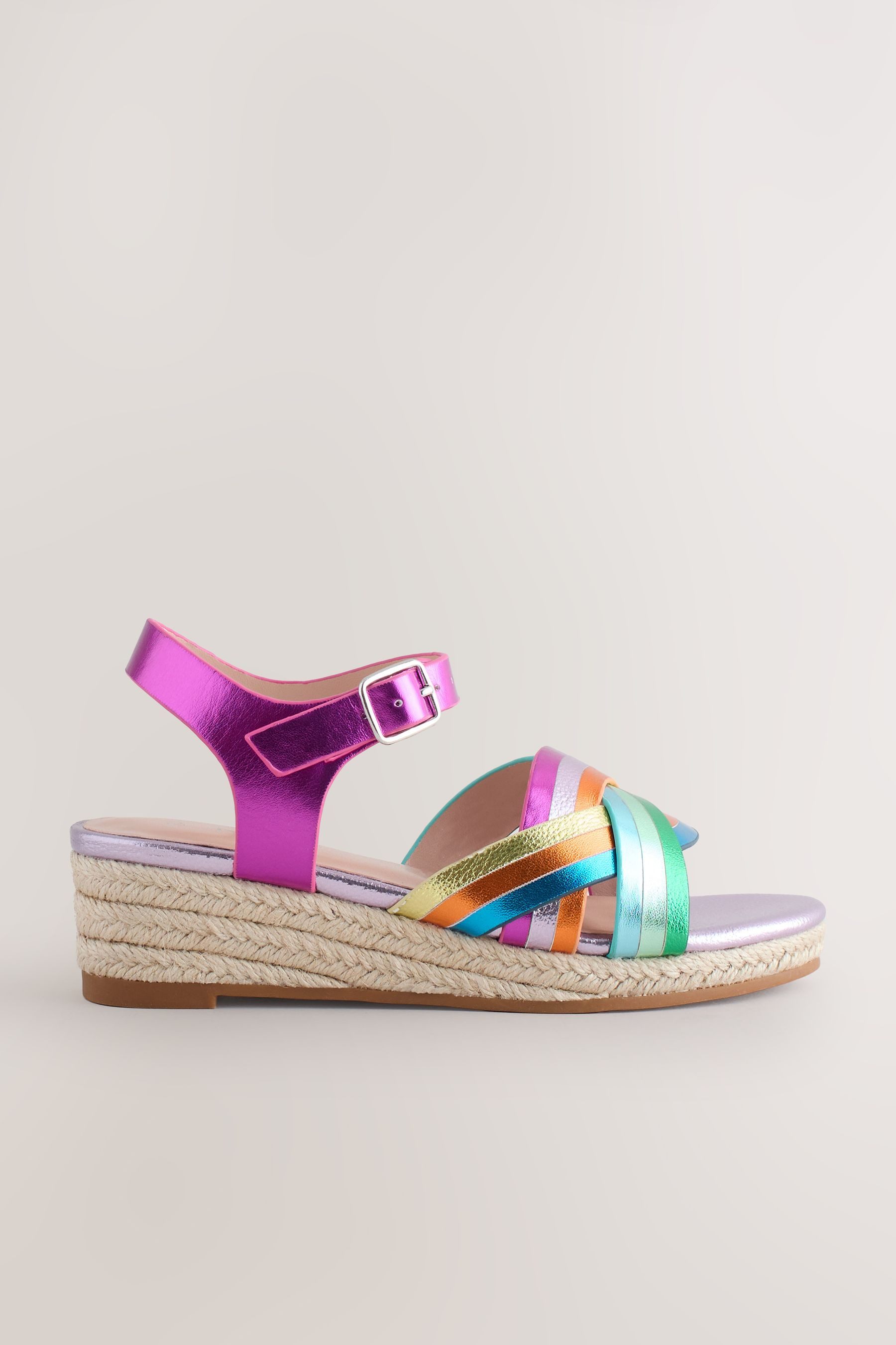 Next Keilabsatz-Sandalen in Weboptik Keilsandalette (1-tlg)