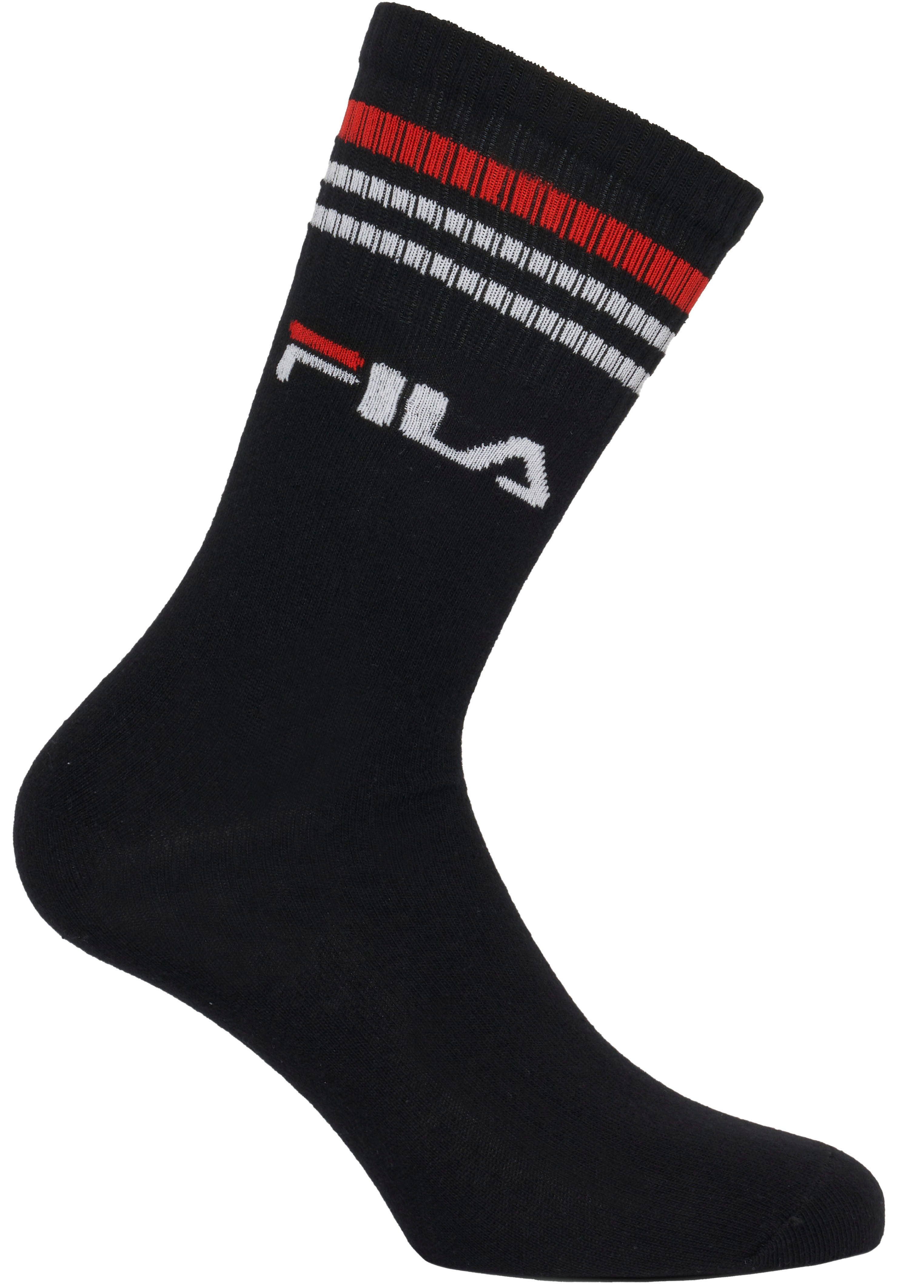 Fila Socken UNISEX LIFESTYLE PLAIN SOCKS (6-Paar) mit Logo-Schriftzug – Bild 4 von 5